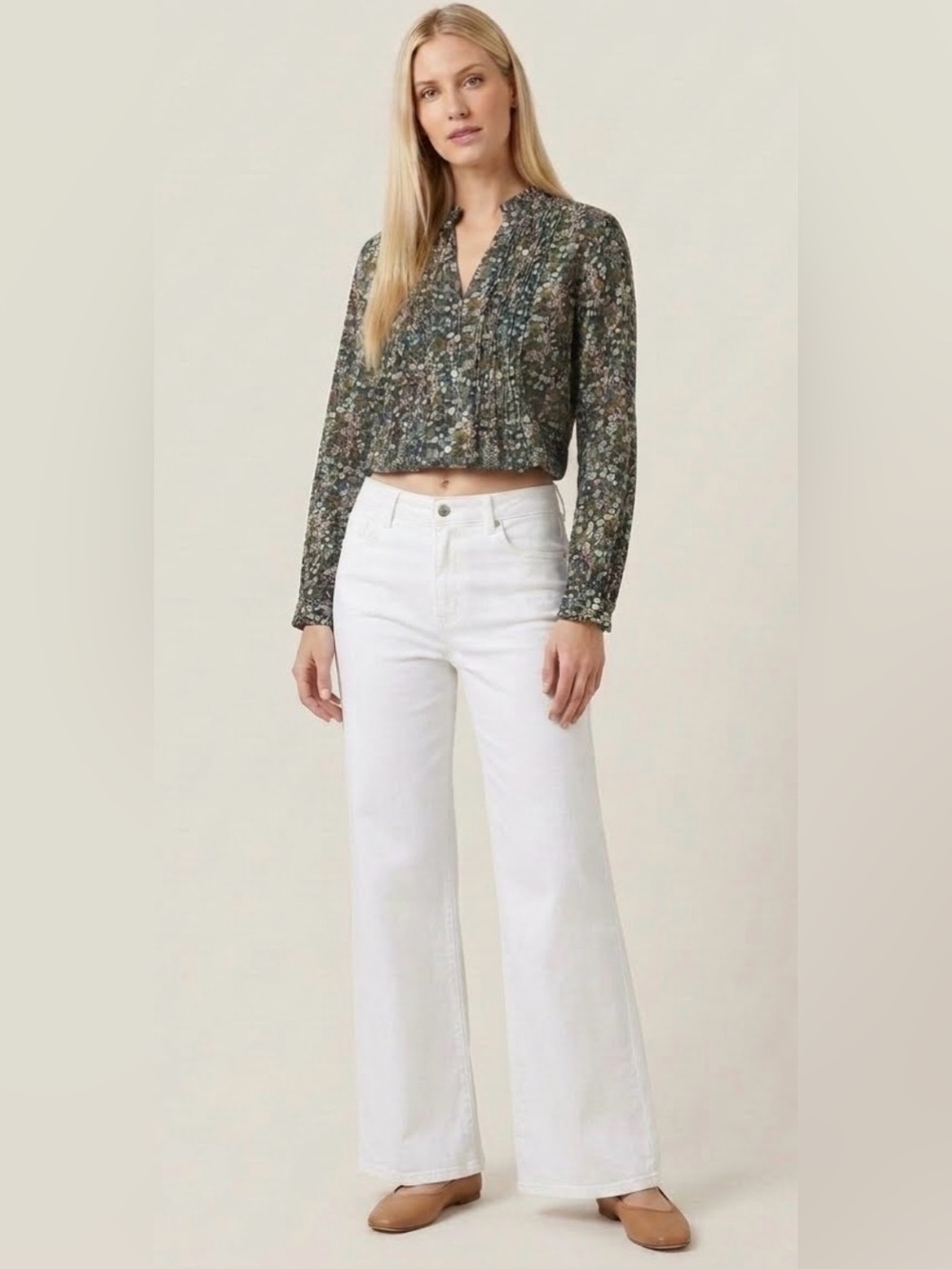 BNWT Trovata Birds of Paradis Finley Floral Pintuck Blouse size XS $288